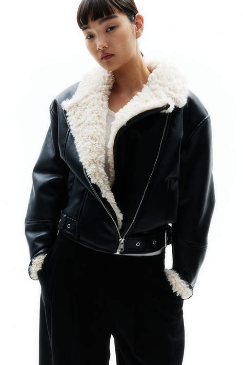 teddy lined jacket hm